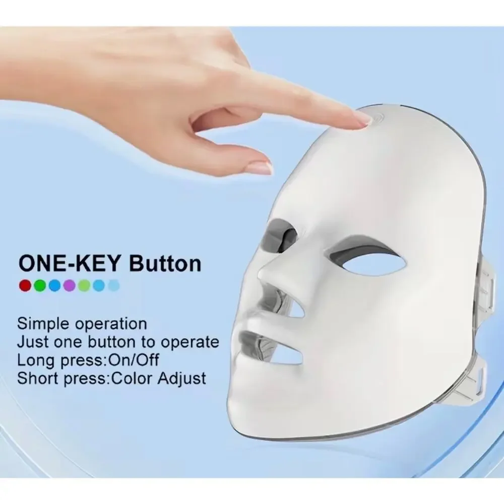 New 7 color face mask with USB charging